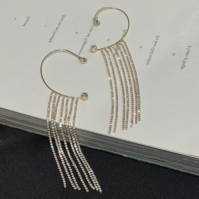 Fashionable And Elegant Unique Long Tassel Earrings