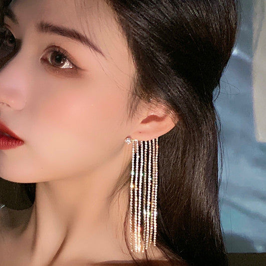 Fashionable And Elegant Unique Long Tassel Earrings